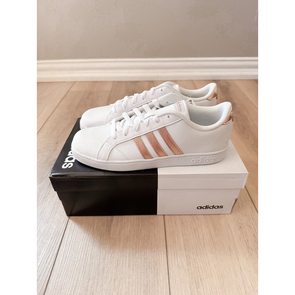 ADIDAS WOMENS BASELINE K SNEAKERS METALLIC COPPER SIZE 7